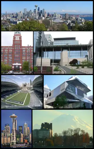 Een collage van Seattle