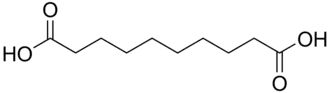 Structuurformule van sebacinezuur