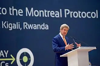 VS-buitenlandminister John Kerry op een vervolgsessie (2016)