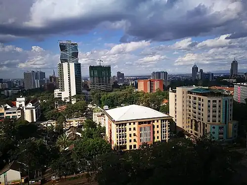 Sectie van upper Hill, Nairobi