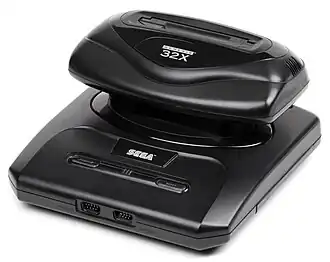 Sega 32X aangesloten op een Mega Drive II