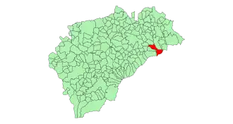 Kaart van Cerezo de Arriba