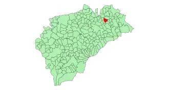 Kaart van Fresno de la Fuente