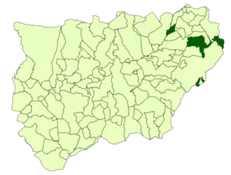 Kaart van Segura de la Sierra