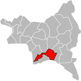 Locatie van het kanton