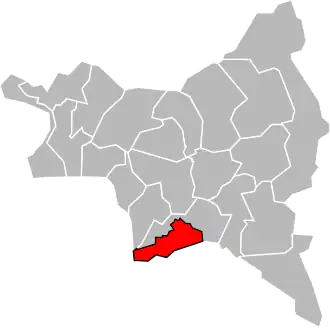 Locatie van het kanton