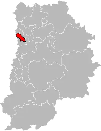 Locatie van het kanton