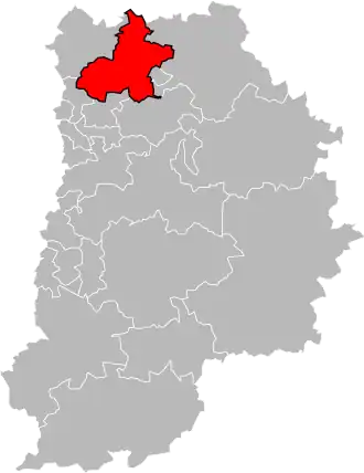 Locatie van het kanton