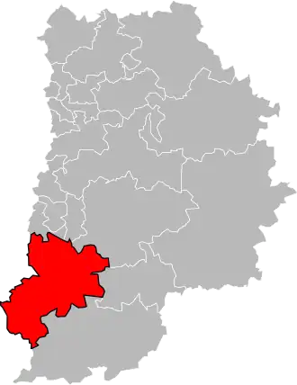 Locatie van het kanton