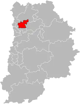 Locatie van het kanton