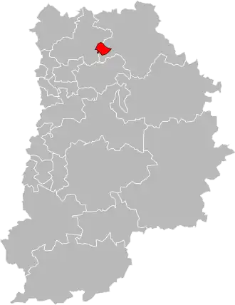 Locatie van het kanton