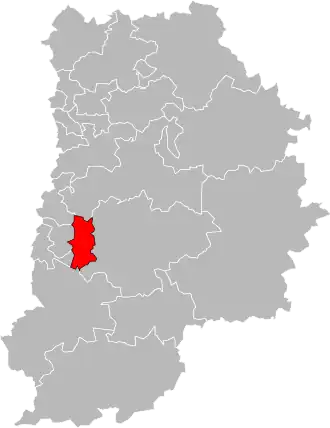 Locatie van het kanton