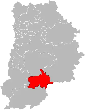 Locatie van het kanton