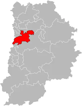 Locatie van het kanton