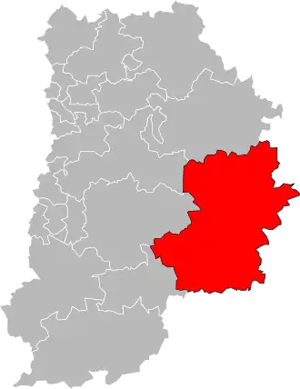 Locatie van het kanton