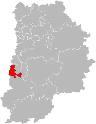 Locatie van het kanton