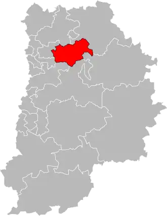 Locatie van het kanton