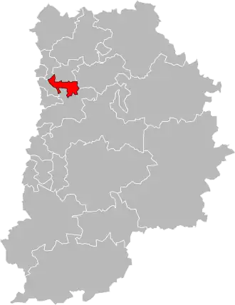 Locatie van het kanton