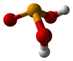 Molecuulmodel van selenigzuur