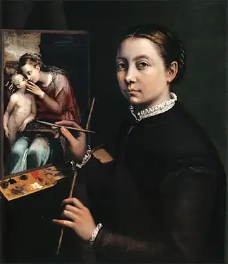 Sofonisba Anguissola, zelfportret, 1556