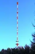 De 220 m hoge radiozendmast Peheim