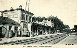 Het oude station van Senlis voordat dit werd vernietigd in 1914