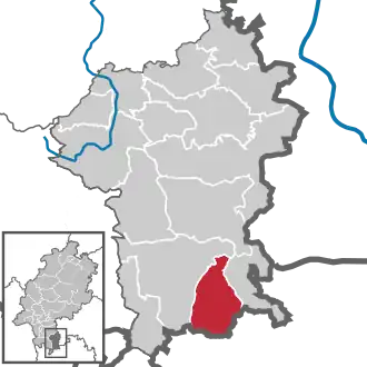 Kaart van Sensbachtal