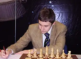 Sergej Karjakin bij Corus 2006