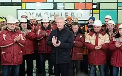 De Moskouse burgemeester Sergej Sobjanin bij de oplevering op 31 december 2015