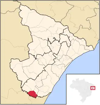 Kaart van Cristinápolis