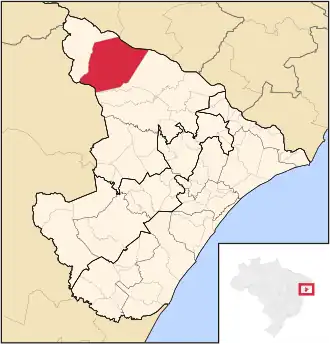 Kaart van Poço Redondo