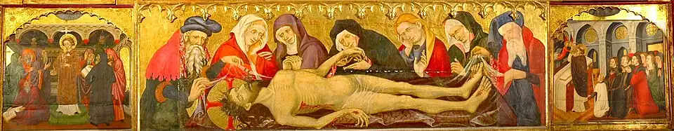 Bewening van Christus, predella van het retabel van de Heilige Geest van Pere Serra