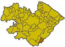 Locatie van Serra Sant'Abbondio in Pesaro-Urbino (PU)