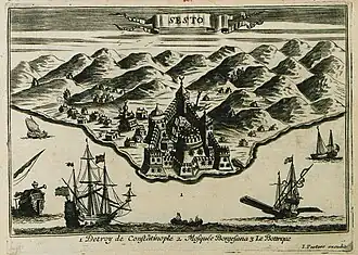 de vesting van Sestos (Jacob Peeters, 1690)