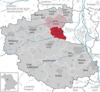 Kaart van Seukendorf