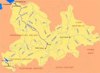 Kaart van het stroomgebied