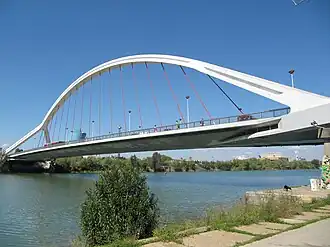 Puente de la Barqueta (Schepenbrug), Sevilla, Spanje, 1992