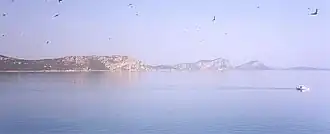 Sphacteria gezien vanaf Pylos