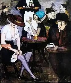 In een café, 1921, Kunstmuseum van Georgië