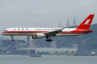 Boeing 757-200 vrachtvliegtuig van Shanghai Airlines Cargo International