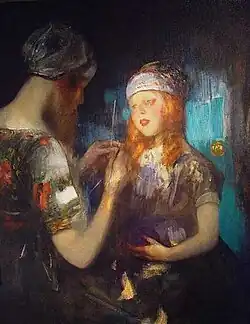 Knitting, Nora Ward and Kitty Shannon