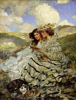 On the Dunes (Shannons vrouw Florence en zijn dochter Kitty in de duinen bij Egmond)