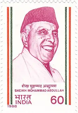 Sheikh Abdullah was mede-oprichter en voorzitter van de Nationale Conferentie en premier van Jammu en Kasjmir tot 1953.