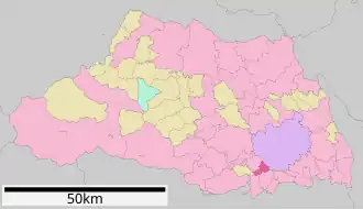 Situering van Shiki in de prefectuur Saitama