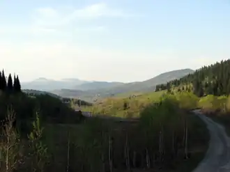 De berg Moestag gezien vanaf Tasjtagol