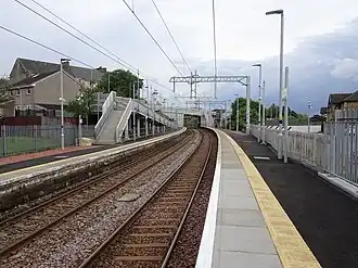 station Shotts na de elektrificatie van 2019