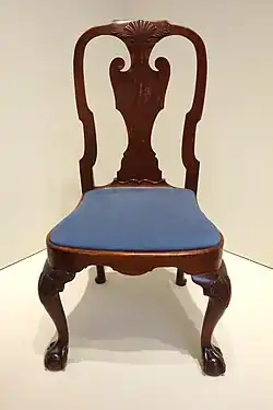 Stoel van mahonie, circa 1760-1770