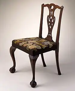 Stoel van mahonie, circa 1765-1775