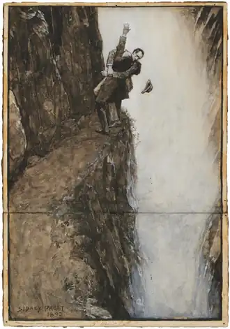 Het gevecht tussen Sherlock Holmes en Professor Moriarty