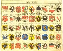 Wapenschilden Duitse rijkssteden, 1605